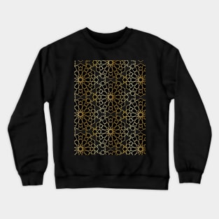 Elegant Black And Gold Moroccan Pattern Crewneck Sweatshirt